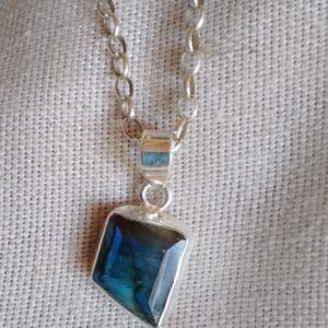 Sterling Silwer en Labradoriet Pendant