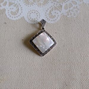 Magical marcasite & mother of pearl pendant