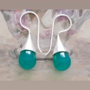 Green onyx earrings
