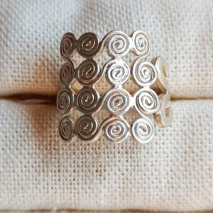 Matte sterling silver ring