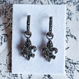 Fleur de Lis sterling silver earrings