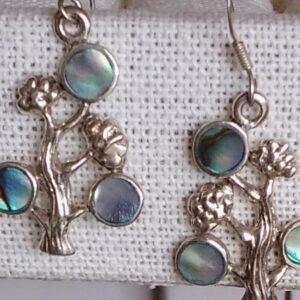 Feminine and floral earrings in sterling silver