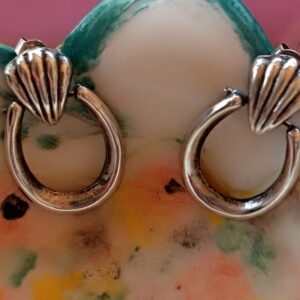 Pre- loved 1970's sterling silver 'door knocker' earrings.