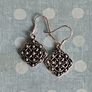Sterling silver earrings with exquisite detail