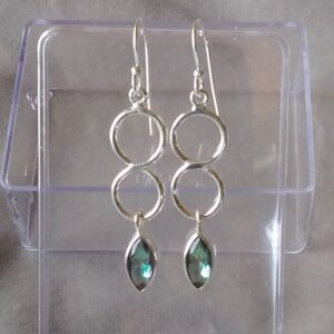 Magical Mystic topaz & Sterling silver earrings