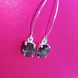 Mystic topaz & Sterling silver earrings
