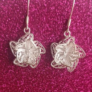 Filigree Sterling silver "floral" earrings