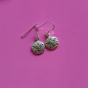 Sterling silver pansy earrings