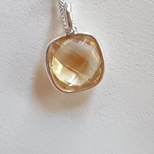 Citrine pendant set in Sterling silver