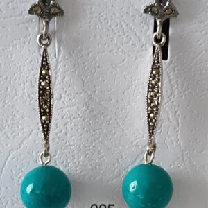 Marcasite & turquoise earrings