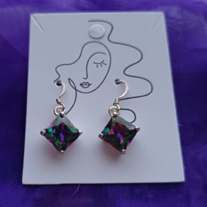 Mystic topaz earrings set in Sterling silver